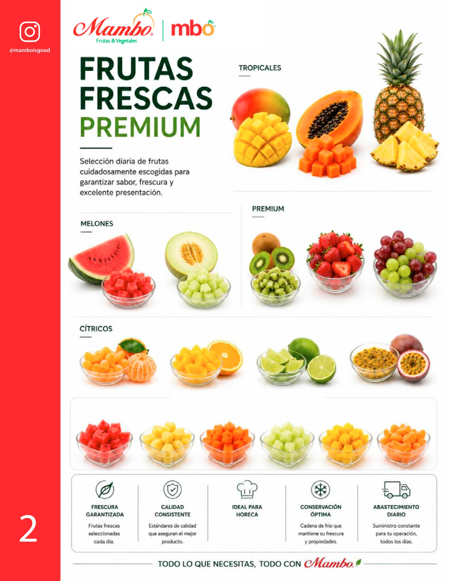 Frutas frescas premium Mambo