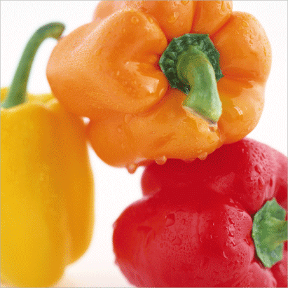 Peppers (red, green, yellow)